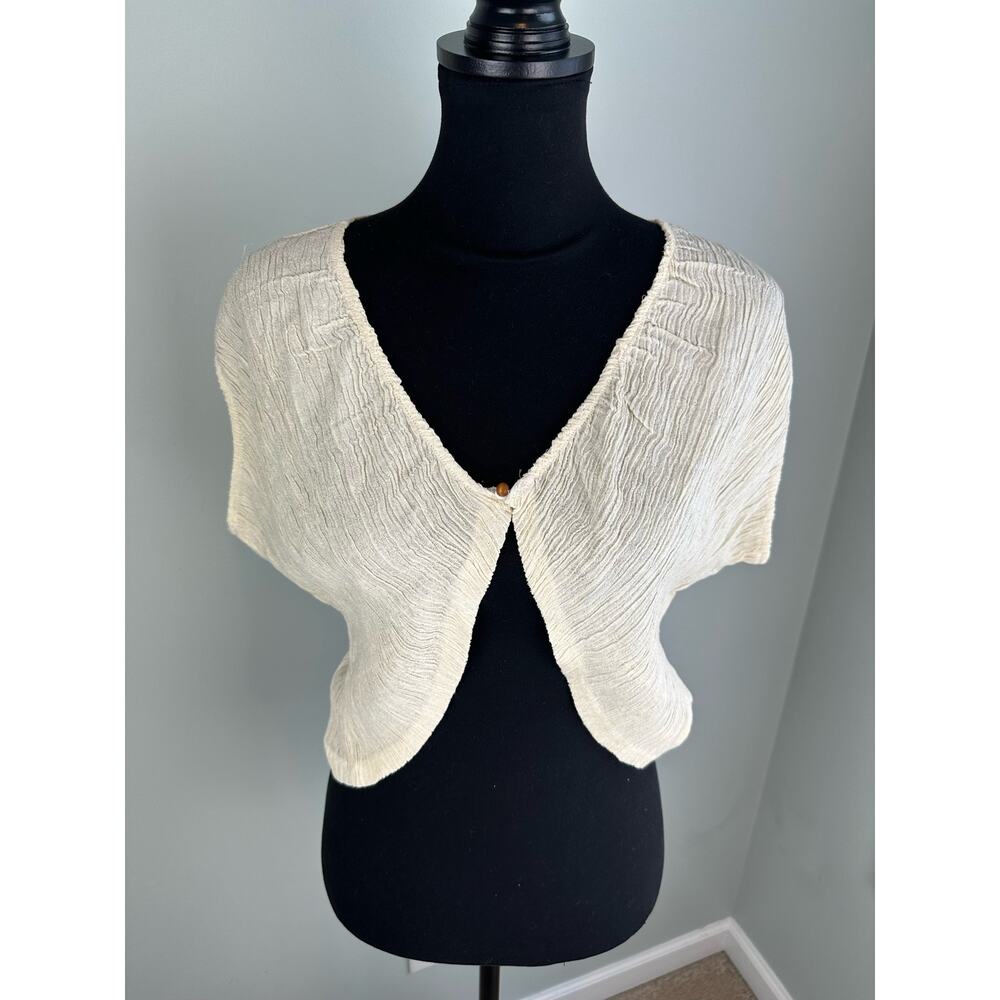 NWOT Savannah Morrow Zuma Cream Top -Medium